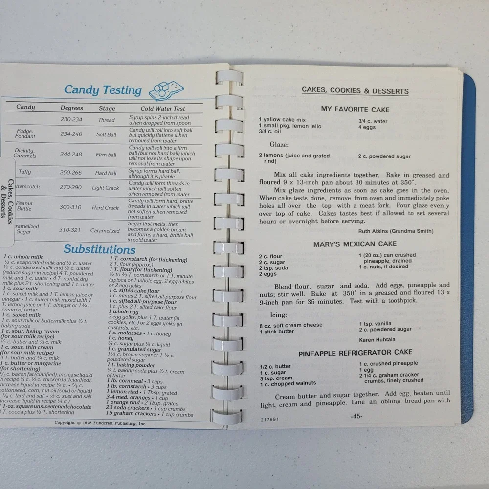 Sharing Our‎ Best Algonquin United Methodist Church Cookbook Sault Ste Marie MI